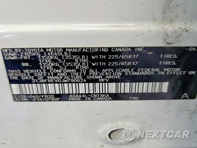 Zdjęcie 14 z 14 samochodu: 2018 TOYOTA RAV4 LE VIN:2T3BFREV0JW790624 - miniatura
