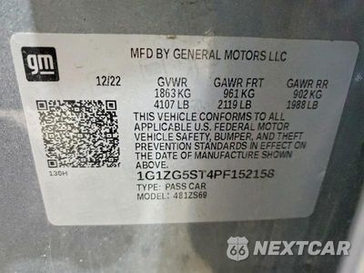 Zdjęcie 13 z 13 samochodu: 2023 CHEVROLET MALIBU RS VIN:1G1ZG5ST4PF152158 - miniatura