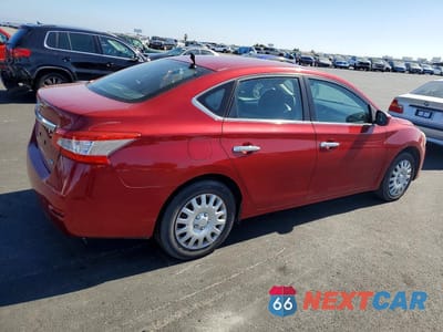 Trzecie zdjęcie samochodu z tyłu: 2014 NISSAN SENTRA S VIN:3N1AB7AP0EL625630 - miniatura