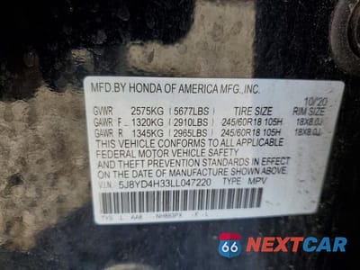 Zdjęcie 13 z 13 samochodu: 2020 ACURA MDX VIN:5J8YD4H33LL047220 - miniatura