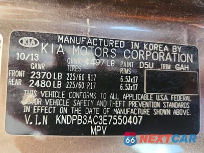Zdjęcie 13 z 13 samochodu: 2014 KIA SPORTAGE LX VIN:KNDPB3AC3E7550407 - miniatura