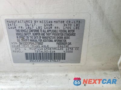 Zdjęcie 12 z 12 samochodu: 2017 NISSAN VERSA NOTE SV VIN:3N1CE2CP5HL378657 - miniatura