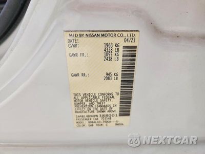 Zdjęcie 12 z 12 samochodu: 2023 NISSAN ALTIMA SV VIN:1N4BL4DVXPN388001 - miniatura