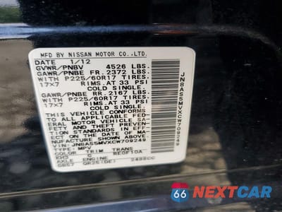 Zdjęcie 13 z 13 samochodu: 2012 NISSAN ROGUE S VIN:JN8AS5MVXCW709249 - miniatura