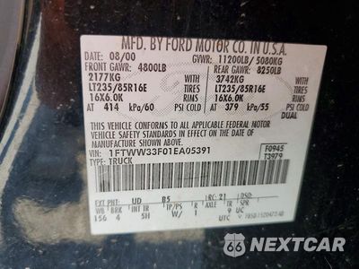 Zdjęcie 12 z 12 samochodu: 2001 FORD F350 SUPER DUTY VIN:1FTWW33F01EA05391 - miniatura