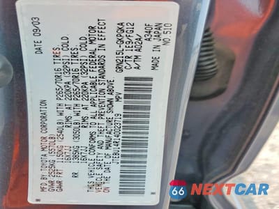 Zdjęcie 13 z 13 samochodu: 2004 TOYOTA 4RUNNER SR5 VIN:JTEBU14R140023719 - miniatura
