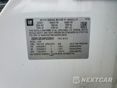 Zdjęcie 12 z 12 samochodu: 2015 CHEVROLET EQUINOX LT VIN:2GNFLGE34F6228541 - miniatura