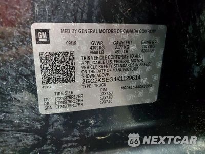 Zdjęcie 12 z 12 samochodu: 2019 CHEVROLET SILVERADO K2500 HEAVY DUTY LT VIN:2GC2KSEG4K1129614 - miniatura
