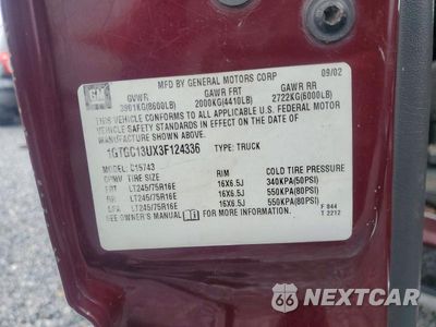 Zdjęcie 12 z 12 samochodu: 2003 GMC SIERRA C1500 HEAVY DUTY VIN:1GTGC13UX3F124336 - miniatura