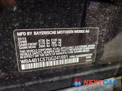 Zdjęcie 13 z 13 samochodu: 2016 BMW 435 I GRAN COUPE VIN:WBA4B1C57GG241691 - miniatura