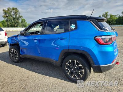 Drugie zdjęcie samochodu z przodu: 2021 JEEP COMPASS TRAILHAWK VIN:3C4NJDDB2MT541680 - miniatura