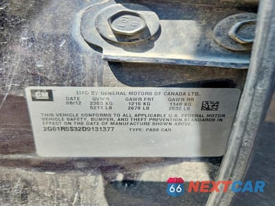 Zdjęcie 12 z 12 samochodu: 2013 CADILLAC XTS LUXURY COLLECTION VIN:2G61R5S32D9131377 - miniatura