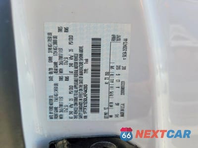 Zdjęcie 12 z 12 samochodu: 2020 FORD F150 SUPER CAB VIN:1FTFX1E50LKF44393 - miniatura