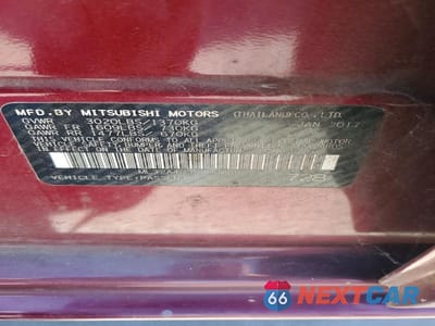 Zdjęcie 12 z 12 samochodu: 2017 MITSUBISHI MIRAGE SE VIN:ML32A4HJ5HH020822 - miniatura