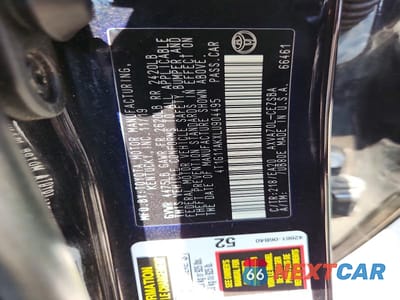 Zdjęcie 12 z 12 samochodu: 2020 TOYOTA CAMRY SE VIN:4T1G11AKXLU904495 - miniatura