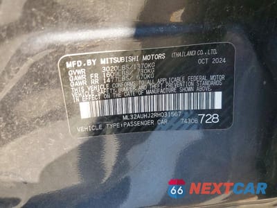 Zdjęcie 13 z 13 samochodu: 2024 MITSUBISHI MIRAGE ES VIN:ML32AUHJ2RH031567 - miniatura