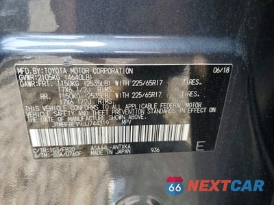 Zdjęcie 13 z 13 samochodu: 2018 TOYOTA RAV4 LE VIN:JTMBFREV9JJ744319 - miniatura