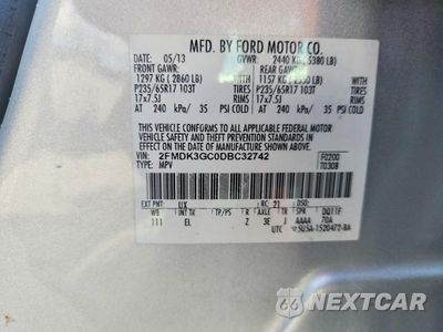 Zdjęcie 14 z 14 samochodu: 2013 FORD EDGE SE VIN:2FMDK3GC0DBC32742 - miniatura