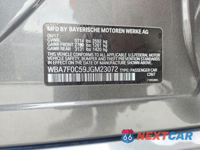 Zdjęcie 13 z 13 samochodu: 2018 BMW 750 I VIN:WBA7F0C59JGM23072 - miniatura