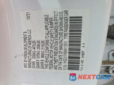 Zdjęcie 12 z 12 samochodu: 2021 HONDA ACCORD SPORT SE VIN:1HGCV1F45MA113510 - miniatura