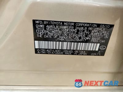 Zdjęcie 12 z 12 samochodu: 2010 LEXUS ES 350 VIN:JTHBK1EG4A2384917 - miniatura