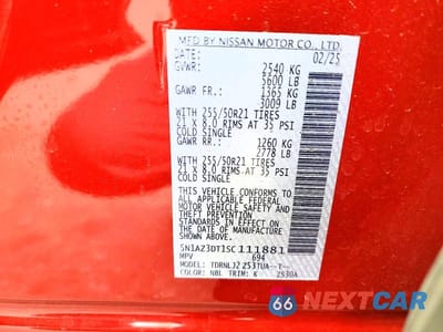 Zdjęcie 13 z 13 samochodu: 2025 NISSAN MURANO PLATINUM VIN:5N1AZ3DT1SC111881 - miniatura