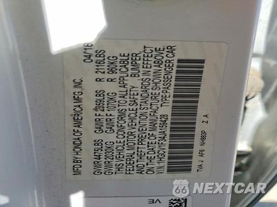 Zdjęcie 12 z 12 samochodu: 2018 HONDA ACCORD SPORT VIN:1HGCV1F34JA159428 - miniatura
