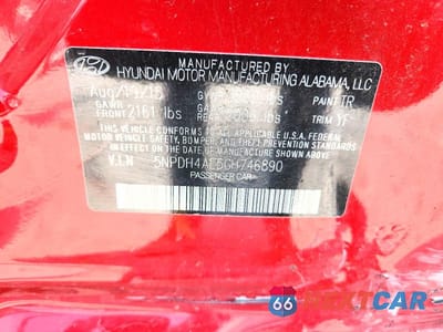 Zdjęcie 12 z 12 samochodu: 2016 HYUNDAI ELANTRA SE VIN:5NPDH4AE5GH746890 - miniatura