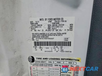 Zdjęcie 12 z 12 samochodu: 2013 FORD F150 SUPERCREW VIN:1FTFW1ET5DFA52227 - miniatura