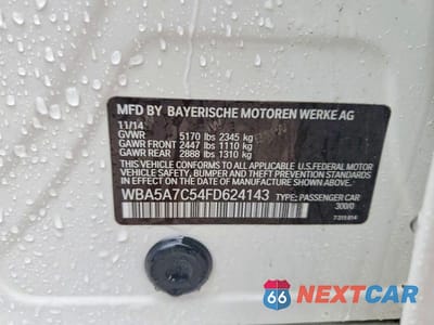 Zdjęcie 12 z 12 samochodu: 2015 BMW 528 XI VIN:WBA5A7C54FD624143 - miniatura