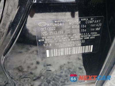 Zdjęcie 12 z 12 samochodu: 2023 HYUNDAI SONATA LIMITED VIN:KMHL34J24PA286530 - miniatura