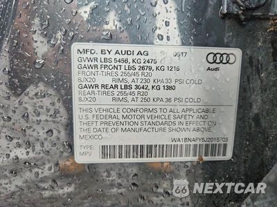 Zdjęcie 13 z 13 samochodu: 2018 AUDI Q5 PREMIUM PLUS VIN:WA1BNAFY5J2015705 - miniatura