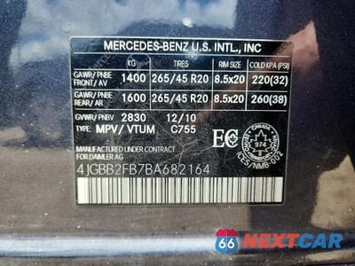 Zdjęcie 13 z 13 samochodu: 2011 MERCEDES-BENZ ML 350 BLUETEC VIN:4JGBB2FB7BA682164 - miniatura