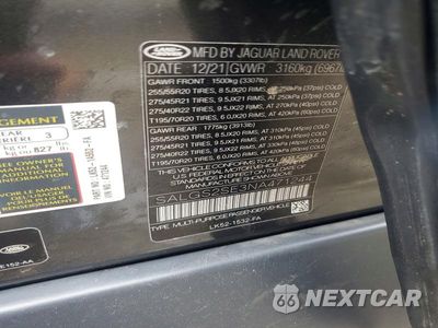 Zdjęcie 12 z 12 samochodu: 2022 LAND ROVER RANGE ROVER WESTMINSTER EDITION VIN:SALGS2SE3NA471244 - miniatura