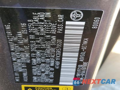 Zdjęcie 13 z 13 samochodu: 2016 TOYOTA CAMRY LE VIN:4T4BF1FK3GR579530 - miniatura