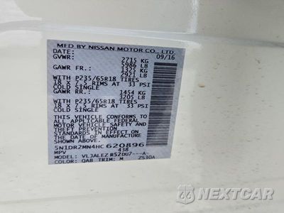 Zdjęcie 13 z 13 samochodu: 2017 NISSAN PATHFINDER SV VIN:5N1DR2MN4HC620896 - miniatura