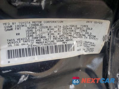 Zdjęcie 13 z 13 samochodu: 2003 TOYOTA RAV4 BASE VIN:JTEHH20V536089189 - miniatura