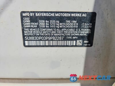 Zdjęcie 13 z 13 samochodu: 2023 BMW X3 M40I VIN:5UX83DP03P9P82287 - miniatura