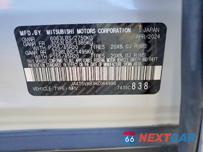 Zdjęcie 14 z 14 samochodu: 2024 MITSUBISHI OUTLANDER SE VIN:JA4T5VA93RZ064996 - miniatura