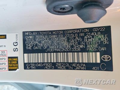 Zdjęcie 12 z 12 samochodu: 2022 TOYOTA COROLLA LE VIN:JTDEPMAE2N3013308 - miniatura