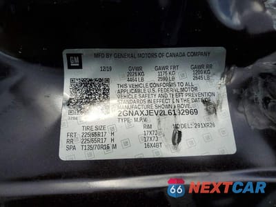Zdjęcie 13 z 13 samochodu: 2020 CHEVROLET EQUINOX LT VIN:2GNAXJEV2L6192969 - miniatura