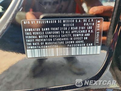 Zdjęcie 12 z 12 samochodu: 2016 VOLKSWAGEN JETTA SE VIN:3VWD67AJ5GM403704 - miniatura