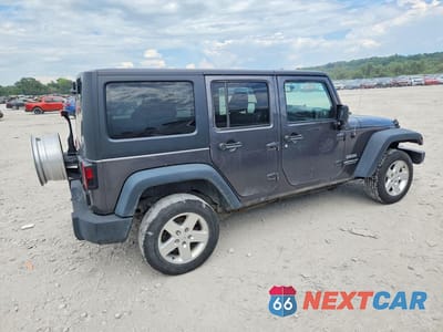 Trzecie zdjęcie samochodu z tyłu: 2014 JEEP WRANGLER UNLIMITED SPORT VIN:1C4BJWDG0EL298832 - miniatura