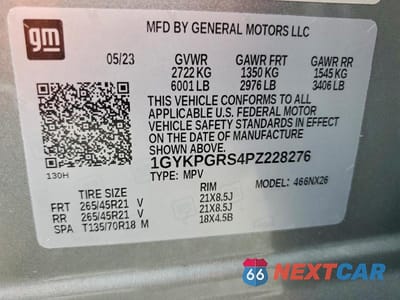 Zdjęcie 13 z 13 samochodu: 2023 CADILLAC XT6 SPORT VIN:1GYKPGRS4PZ228276 - miniatura