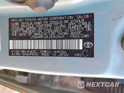 Zdjęcie 13 z 13 samochodu: 2018 TOYOTA PRIUS FOUR VIN:JTDKARFU4J3063669 - miniatura