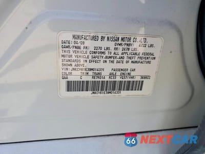 Zdjęcie 12 z 12 samochodu: 2009 INFINITI G37 SEDAN BASE VIN:JNKCV61E39M014331 - miniatura