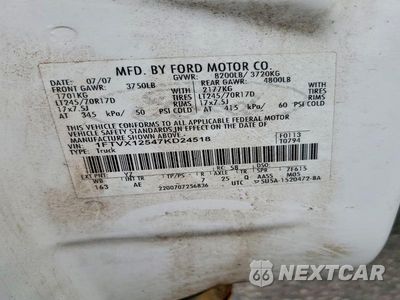Zdjęcie 12 z 12 samochodu: 2007 FORD F150 VIN:1FTVX12547KD24518 - miniatura