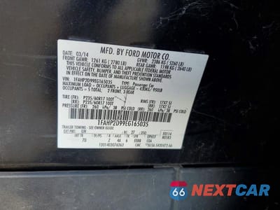 Zdjęcie 12 z 12 samochodu: 2014 FORD TAURUS SE VIN:1FAHP2D99EG165035 - miniatura
