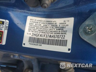 Zdjęcie 12 z 12 samochodu: 2010 HONDA CIVIC VP VIN:2HGFA1F37AH570722 - miniatura