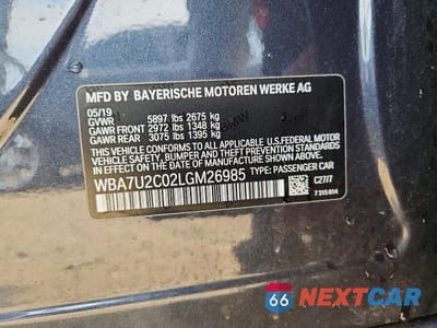 Zdjęcie 13 z 13 samochodu: 2020 BMW 750 VIN:WBA7U2C02LGM26985 - miniatura